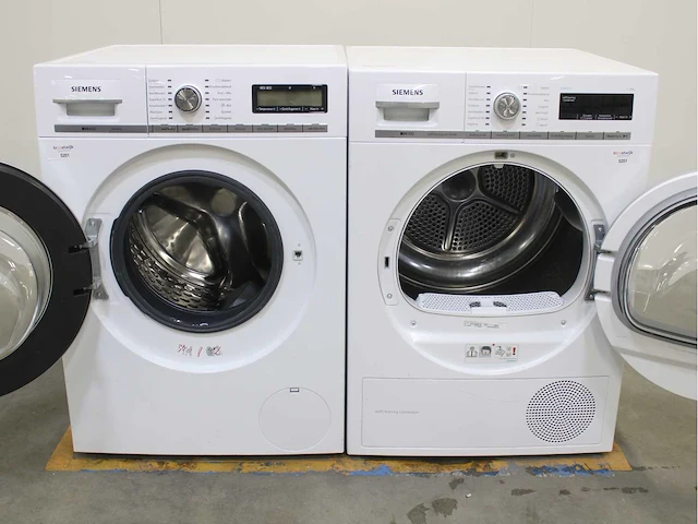 Siemens iq800 isensoric wasmachine & siemens iq700 isensoric selfcleaning condenser wasdroger - afbeelding 2 van  8