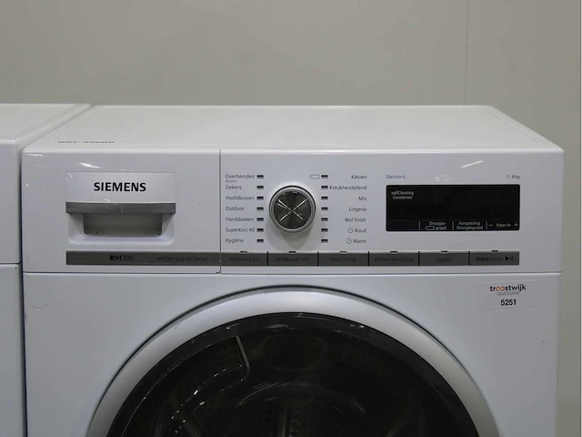 Siemens iq800 isensoric wasmachine & siemens iq700 isensoric selfcleaning condenser wasdroger - afbeelding 6 van  8