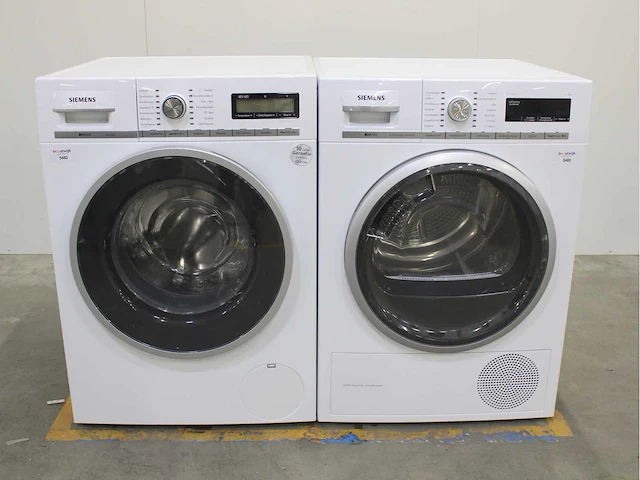 Siemens iq800 isensoric wasmachine & siemens iq700 isensoric selfcleaning condenser wasdroger - afbeelding 1 van  8