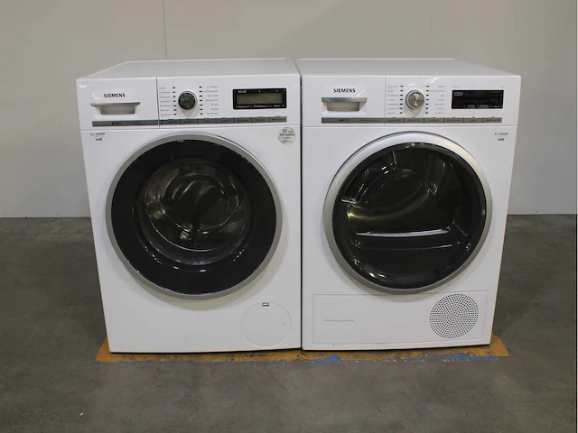 Siemens iq800 isensoric wasmachine & siemens iq700 selfcleaning condenser wasdroger - afbeelding 1 van  8