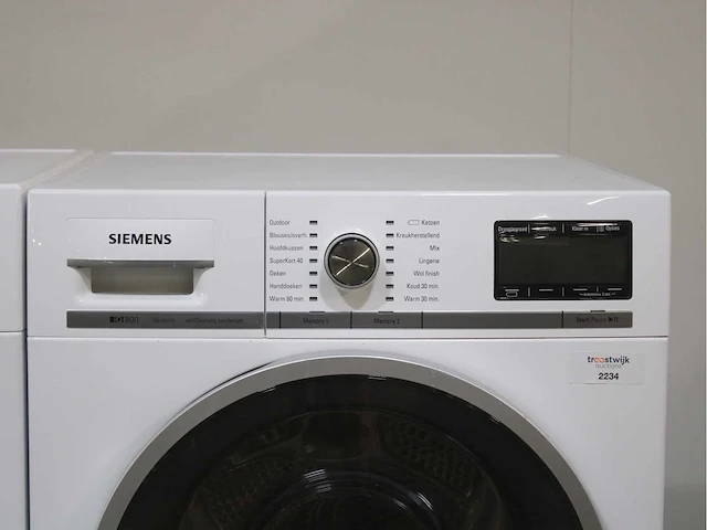 Siemens iq800 isensoric wasmachine & siemens iq800 isensoric selfcleaning condenser droger - afbeelding 6 van  8