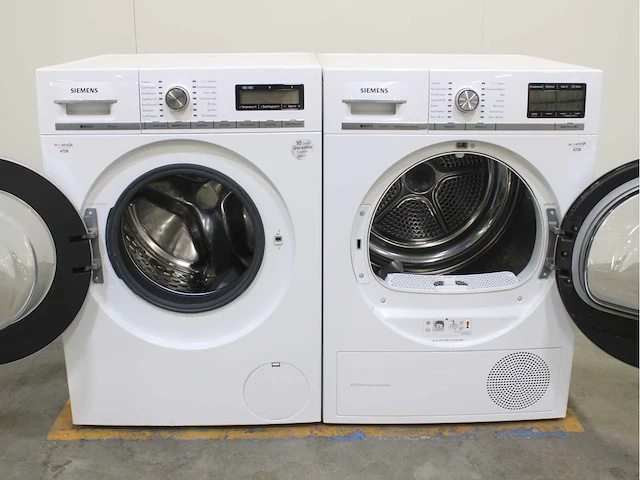Siemens iq800 isensoric wasmachine & siemens iq800 isensoric selfcleaning condenser wasdroger - afbeelding 1 van  8