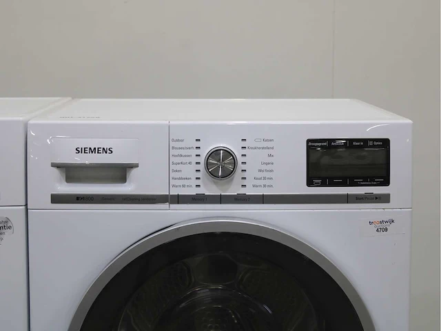 Siemens iq800 isensoric wasmachine & siemens iq800 isensoric selfcleaning condenser wasdroger - afbeelding 6 van  8