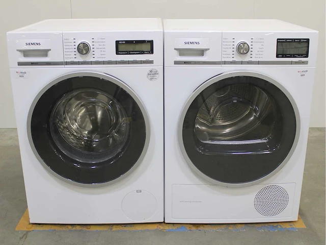 Siemens iq800 isensoric wasmachine & siemens iq800 isensoric selfcleaning condenser wasdroger - afbeelding 1 van  8