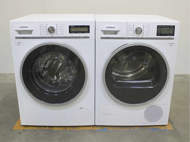 Siemens iq800 isensoric wasmachine & siemens iq800 isensoric selfcleaning condenser wasdroger - afbeelding 1 van  8
