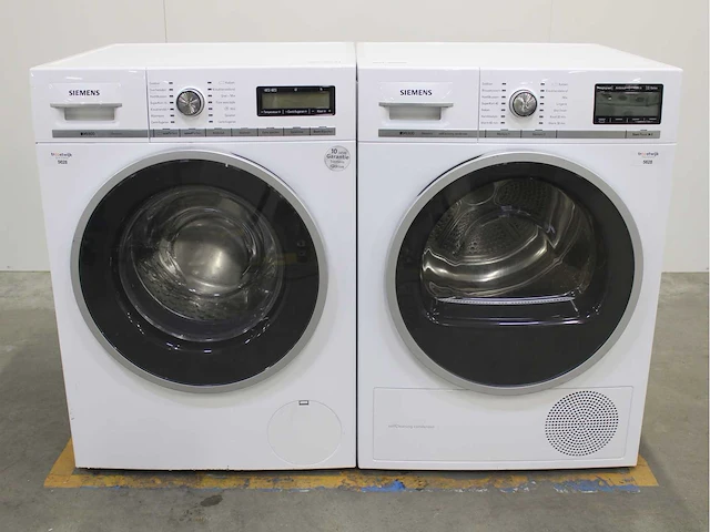 Siemens iq800 isensoric wasmachine & siemens iq800 isensoric selfcleaning condenser wasdroger - afbeelding 1 van  8