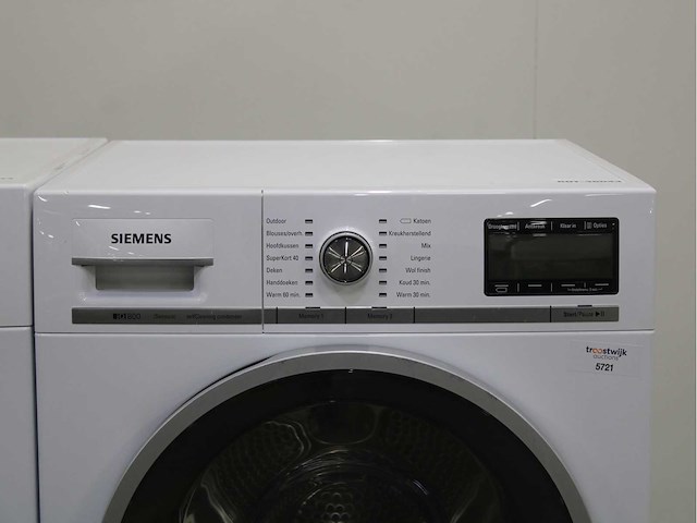 Siemens iq800 isensoric wasmachine & siemens iq800 isensoric selfcleaning condenser wasdroger - afbeelding 6 van  8