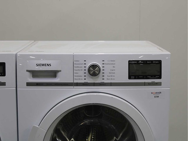 Siemens iq800 isensoric wasmachine & siemens iq800 isensoric selfcleaning condenser wasdroger - afbeelding 6 van  8