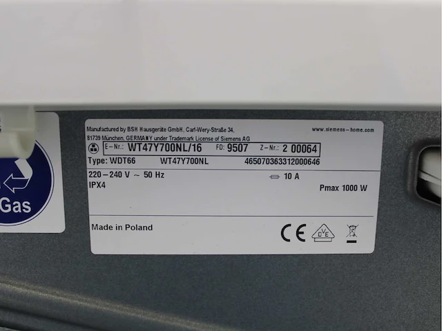 Siemens iq800 isensoric wasmachines & siemens iq700 selfcleaning condenser wasdrogers - afbeelding 7 van  7