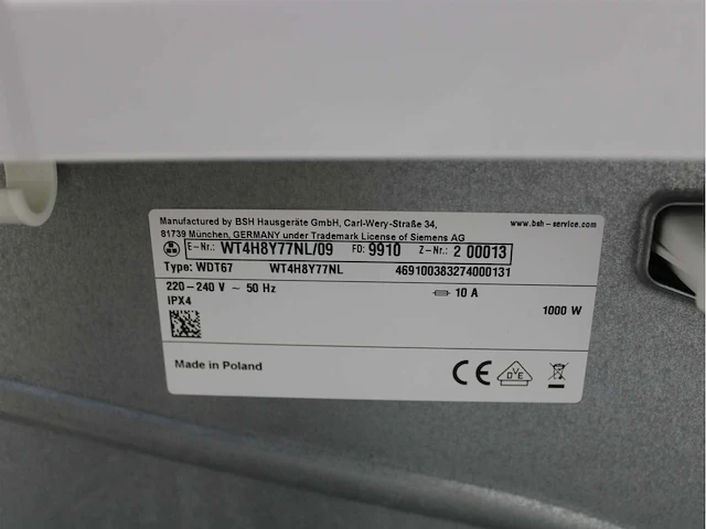 Siemens iq800 isensoric wasmachines & siemens iq800 isensoric selfcleaning condenser wasdrogers - afbeelding 8 van  8