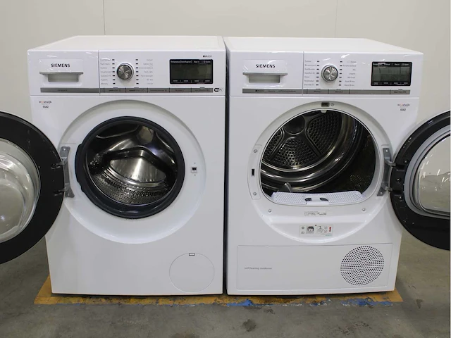Siemens iq800 isensoric wifi wasmachine & siemens iq800 isensoric selfcleaning condenser wasdroger - afbeelding 2 van  8