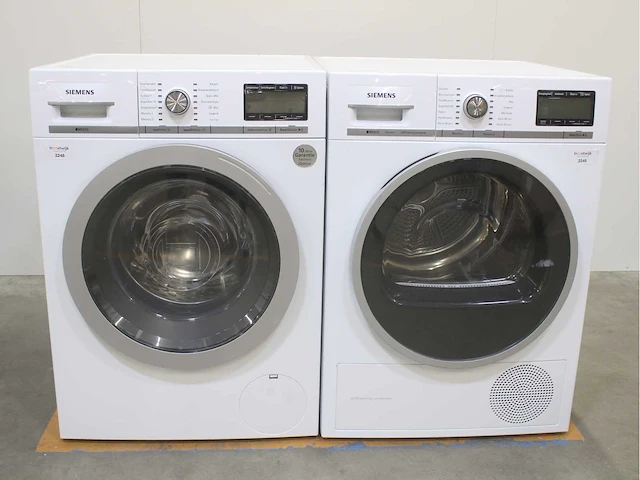 Siemens iq800 wasmachine & siemens iq800 isensoric selfcleaning condenser droger - afbeelding 1 van  8