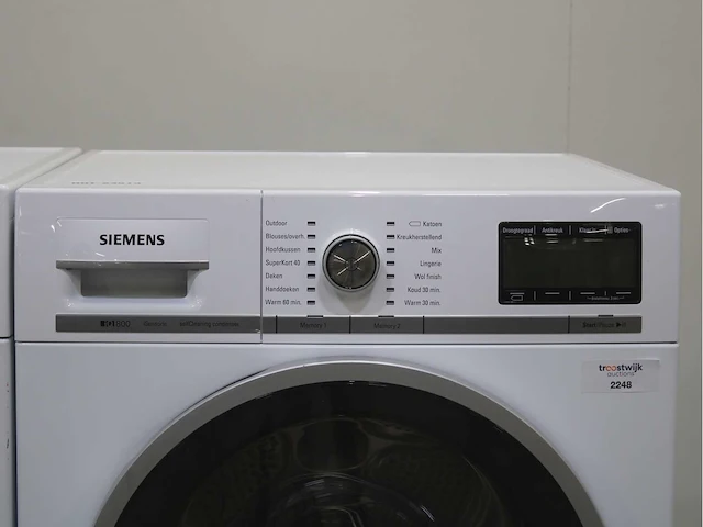 Siemens iq800 wasmachine & siemens iq800 isensoric selfcleaning condenser droger - afbeelding 6 van  8