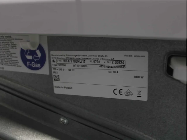 Siemens iq800 wasmachine & siemens iq800 isensoric selfcleaning condenser droger - afbeelding 8 van  8
