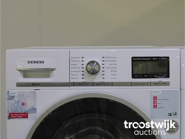Siemens iq800 wasmachine & siemens iq800 isensoric selfcleaning condenser droger - afbeelding 3 van  8