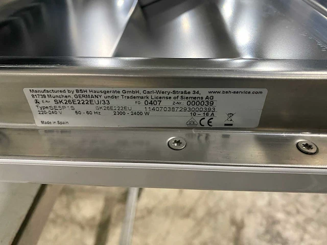 Siemens se5p1s glazenvaatwasmachine - afbeelding 4 van  6