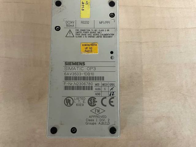 Siemens simatic op3 operator panel - afbeelding 2 van  2