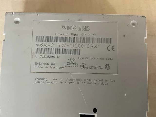 Siemens simatic op7 operator panel - afbeelding 2 van  2