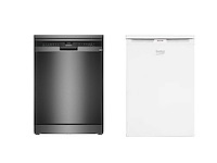 Siemens sn23ec03me - iq300 - vrijstaande vaatwasser| beko fse1074n - tafelmodel vriezer - afbeelding 1 van  2