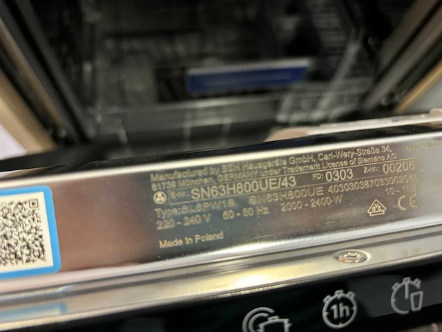 Siemens studioline - sn63h800ue - vaatwasser (c) - afbeelding 3 van  4