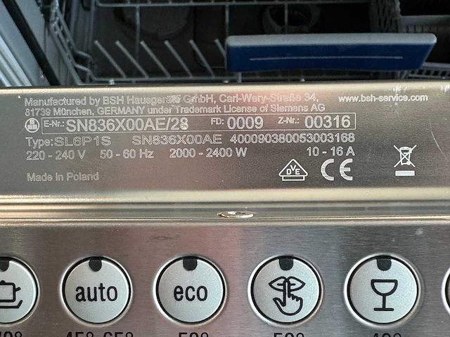 Siemens studioline - sn836x00ae - vaatwasser - afbeelding 3 van  3