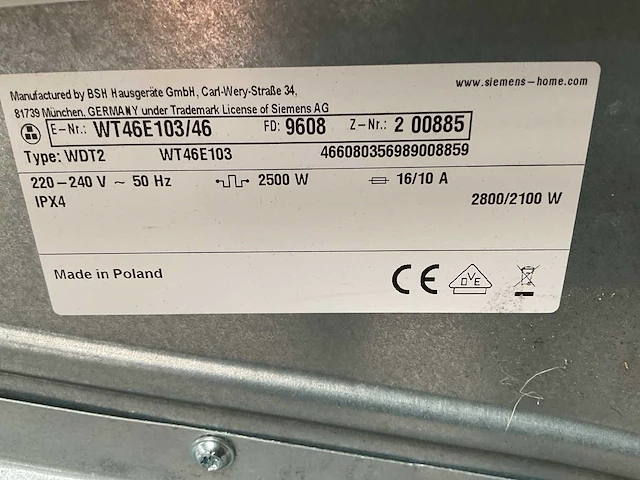 Siemens wasdroger (2x) - afbeelding 8 van  8