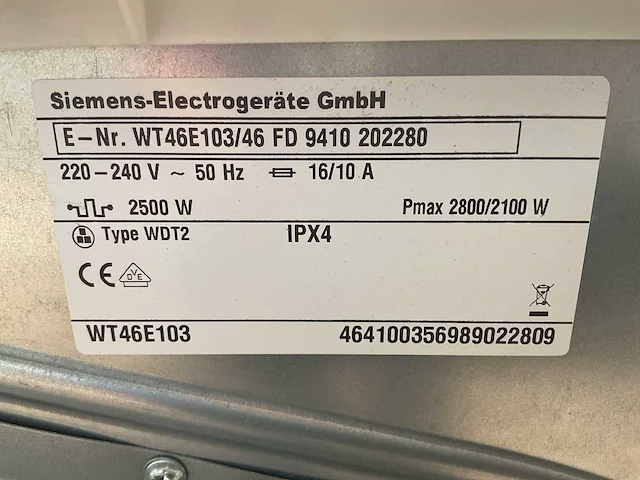 Siemens wasmachine en droger - afbeelding 6 van  8