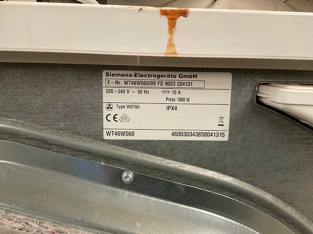 Siemens wdt6p wasdroger - afbeelding 7 van  7