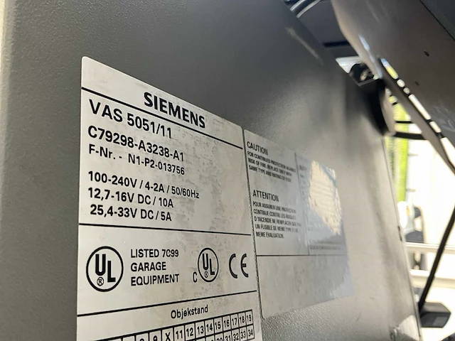 Siemens/knûrr vas 5051/10 seat diagnose apparaat - afbeelding 10 van  13