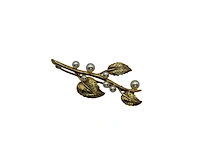 Sieraad, broche 14k goud met parels, goud - afbeelding 2 van  4