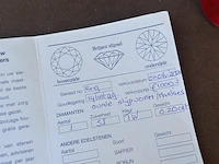 Sieraad, ring, trouwring 14kt met diamant, goud - afbeelding 5 van  5