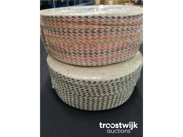 Sierband geweven ibiza style 50 meter 2 kleuren 8 cm breed - afbeelding 1 van  2