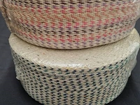 Sierband geweven ibiza style 50 meter 2 kleuren 8 cm breed - afbeelding 1 van  2