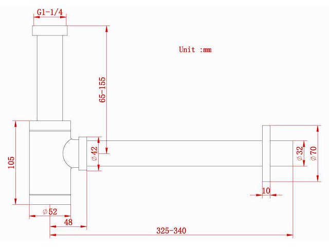 Sifon - vonato - tarino - afvoer sifon inbouw - afbeelding 2 van  3