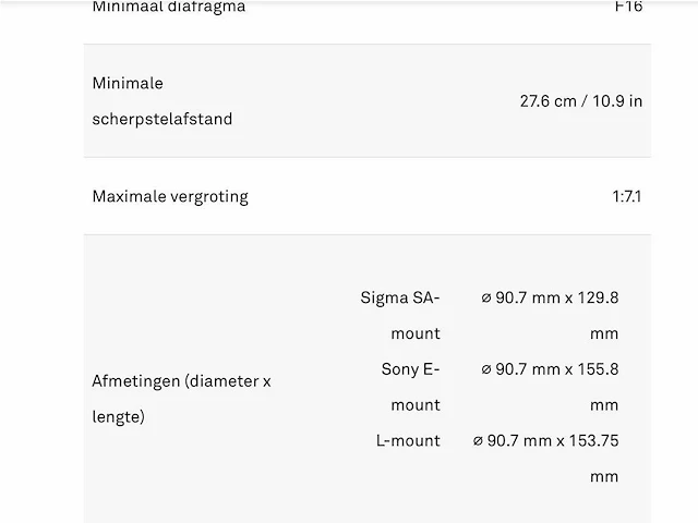 Sigma objectief - afbeelding 8 van  9