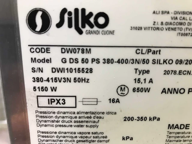 Silko - g-ds 50ps 380/400/3n/50 - voorlader vaatwasser - afbeelding 6 van  6