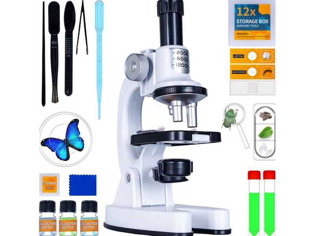 Silvergear - 200x tot 1200x vergroting - microscoop set (20x) - afbeelding 1 van  4