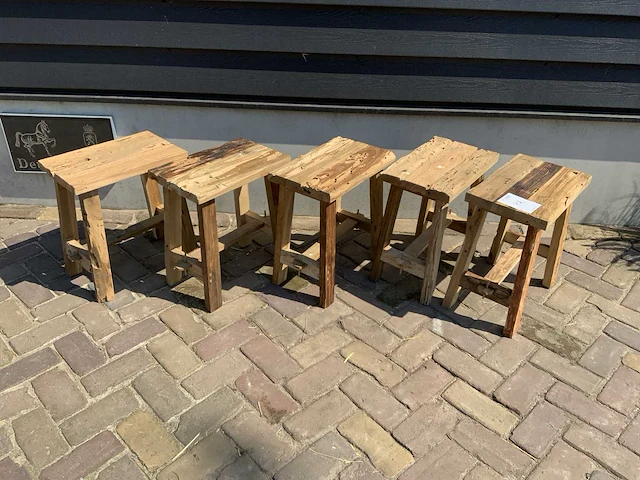 Silvijn wonen houten bijzettafel (5x) - afbeelding 1 van  3