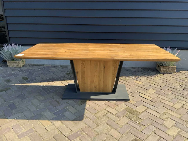 Silvijn wonen sw-209 eikenhouten eetkamertafel - afbeelding 2 van  6