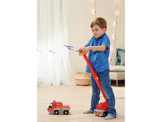 Simba brandweerman sam rescue crane set 50 cm, inclusief sam figuur en radar hond rood - afbeelding 2 van  4