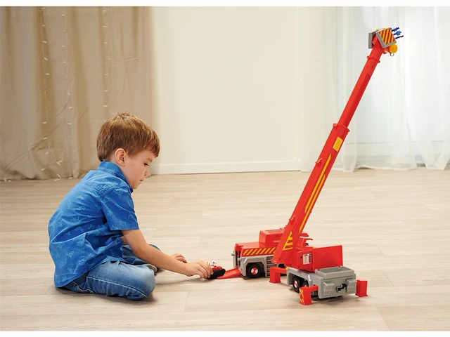 Simba brandweerman sam rescue crane set 50 cm, inclusief sam figuur en radar hond rood - afbeelding 3 van  4
