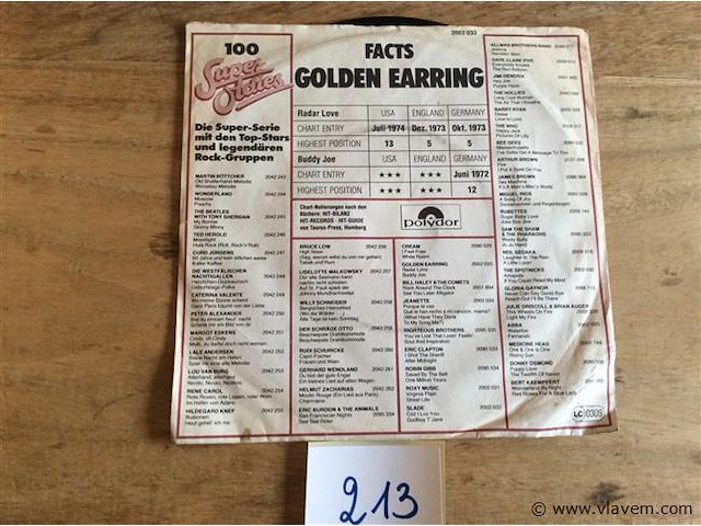 Single golden earring - afbeelding 2 van  2