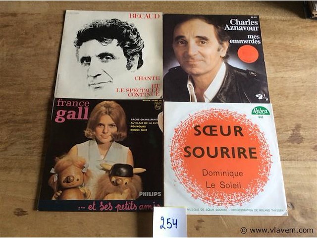 Singles frans 4stuks - afbeelding 1 van  2