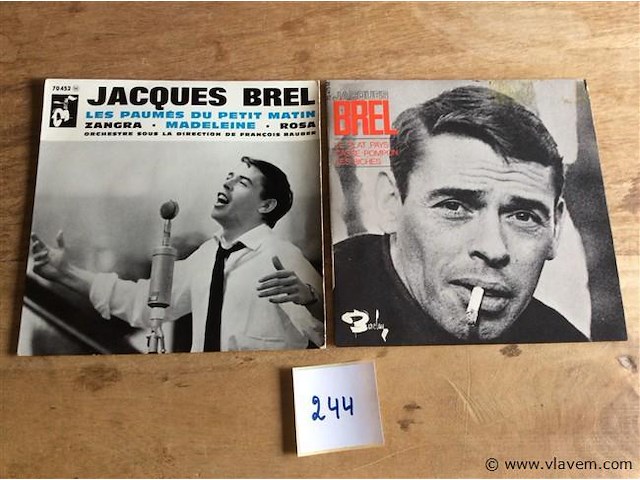 Singles jaques brel 2stuks - afbeelding 1 van  2