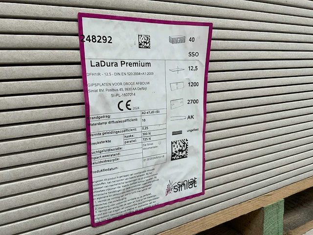 Siniat gipsplaat 2700x1200x12,5 mm (120x) - afbeelding 3 van  3