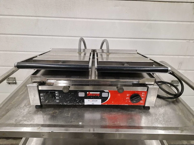 Sirman - - panini grill glad - dubbele contactgrill - afbeelding 1 van  2