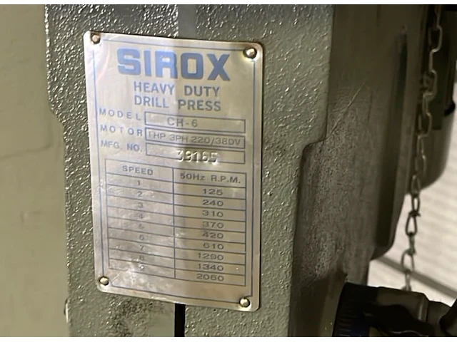 Sirox ch-6 kolomboormachine - afbeelding 5 van  6