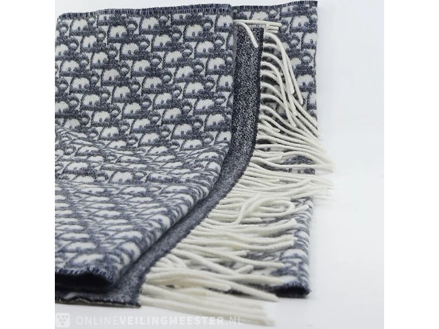 Sjaal dior, cashmere oblique fringed scarf - afbeelding 3 van  8