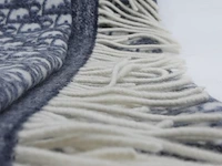 Sjaal dior, cashmere oblique fringed scarf - afbeelding 4 van  8