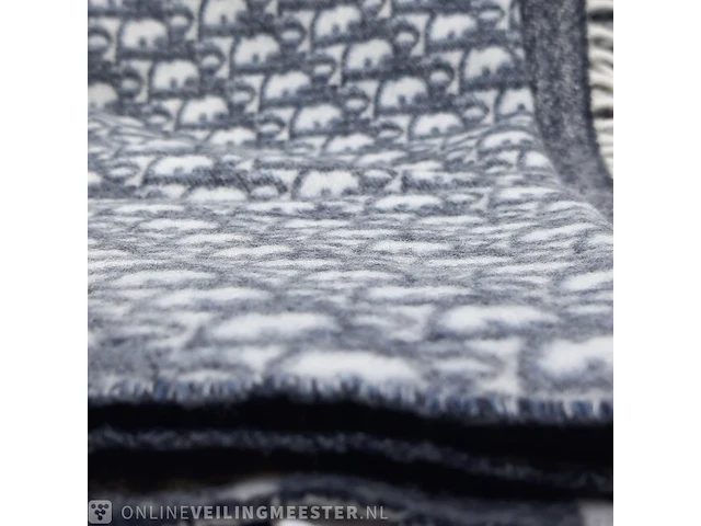 Sjaal dior, cashmere oblique fringed scarf - afbeelding 5 van  8